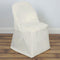 Efavormart 5 PCS Ivory Linen Polyester Folding Chair Covers for Dining Chairs