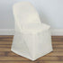Efavormart 5 PCS Ivory Linen Polyester Folding Chair Covers for Dining Chairs
