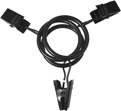 44 Pack Metal Curtain Rings with Clips, Drapery Clips with 1 in I D, Fits 6/8 in Curtain Rod, Black