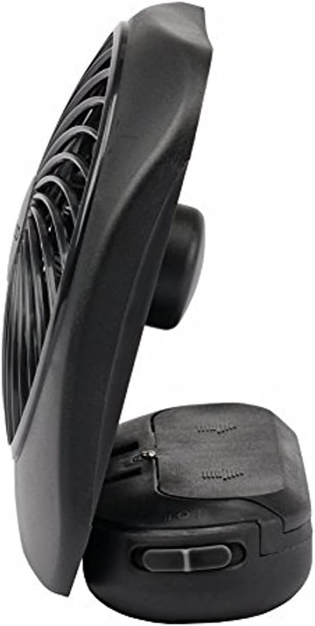 O2COOL Treva 5 Inch Battery Powered Fan, Portable Desk Fan with Compact Folding & Tilt Design, Black