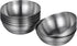 Healeved 8pcs Stainless Steel Sauce Dishes | Round Seasoning Dishes & Mini Appetizer Plates | 3.15 Inch