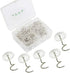 50 Pieces Upholstery Tacks - Twist Pins for Slipcovers and Bedskirts with Clear Head Screw Nail