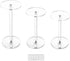 QWORK Round Acrylic Display Stand, Premium Clear Round Riser Stands, Set of