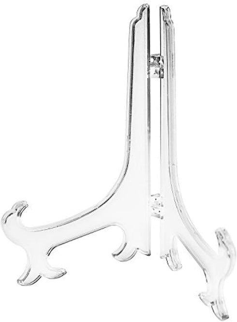 Super Z Outlet 8.5" Clear Plastic Easels, Stand/Plate Holders for Pictures, Placecards, Home Decoration (12)