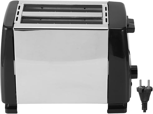 Breakfast Machine Bread Toaster, 2 Slice Slim Body Design, EU Plug 220-240V for Home and Office Kitchen Supplies
