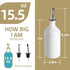 Sweejar Ceramic Olive Oil Dispenser Bottle, 15.5 Fl Oz, Opaque Cruet for Oil, Vinegar & Other Liquids