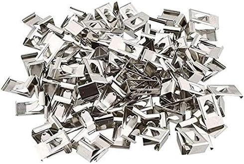 TBWHL 3D Printer Glass Bed Clips, Swiss Metal Small Picture Photo Frame Spring Turn Clip Hanger, Silver Tone, 1 inch x