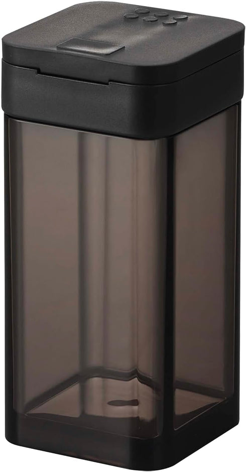 YAMAZAKI Home Spice Shaker Jar, Seasoning Container Bottle, Plastic, One Size, Black