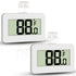 Mini Refrigerator Fridge 2 Pack Digital Freezer Thermometer, Waterproof Room Thermometer with Hook