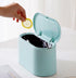 Mini Trash Can with Lid, Removable Small Garbage Can, Tiny Plastic Trash Bin for Bathroom, Office, Kitchen, and Desk