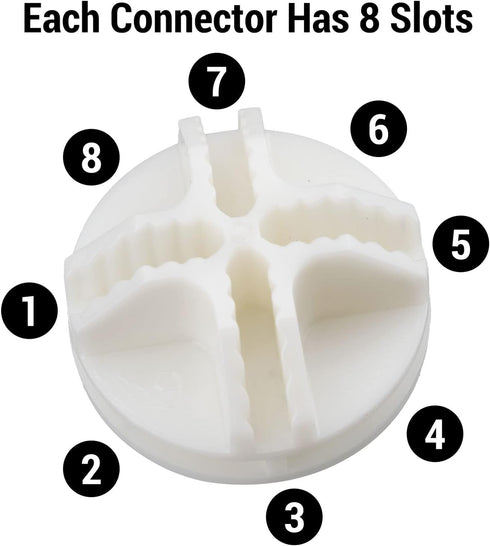 40 Pcs Wire Cube Plastic Connectors, Replacement Corners for Modular Closet Storage Organizer and Wire Grid Shelving