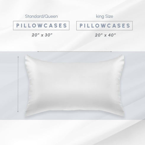 2-Pack Set Box-2-Piece Set, Elegant Comfort Cooling Viscose Satin Pillowcase with Hidden Zipper Closure, Silky Smooth
