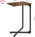NEFROM ET-X-BR1 C-Shaped End Table, Small Couch Side Table, Sofa TV Tray Table for Living Room, Bedroom, Bedside