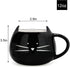 Koolkatkoo Cute Ceramic Cat Coffee Mug - 12 oz Cat Lovers Gift for Women, Black