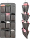 Dual Sided Hanging Shoe Organizer for Closet with 24 Large Pockets Hanging