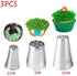 beyonday 3pcs Grass Cream Icing Nozzles, Cupcake Practical Piping Tips, Stainless Steel Pastry Decorating Tool