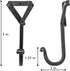 GoCraft Handmade Wrought Iron Coat Hook, Decorative Colonial Wall Decor for Coats, Towels, Scarves