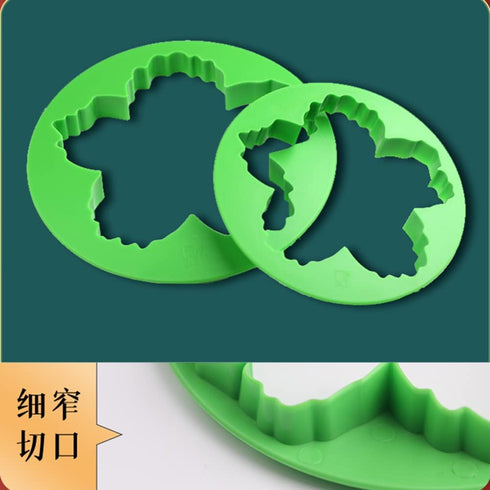 SK 5-Piece Peony Fondant Cutters Set, Sugarcraft Modeling Tools Kit for Cake Decoration, Green