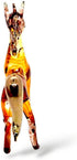 Tiny 2½" Long Brown Gold Standing Horse Figurine, Miniature Hand Blown Painted Glass
