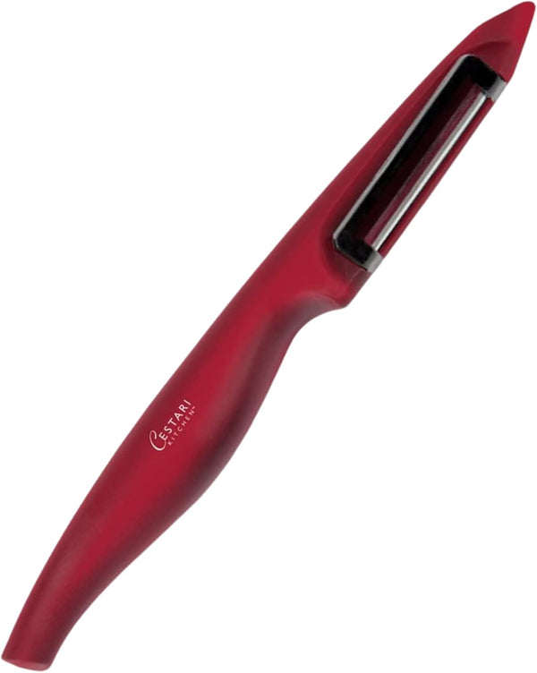 Cestari Kitchen Best Vegetable Peeler, Limited Edition Red Ceramic Veggie Peeler