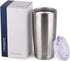 SUNWILL 20 oz Travel Coffee Tumbler, Stainless Steel Insulated Mug with Lid for Hot and Cold Drinks, Silver