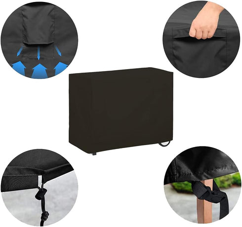 Outdoor Dining Cart Cover for Royal Gourmet Double-Shelf Movable Prep Grill Side Table Heavy Duty Waterproof Cover