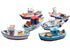 6 HYSTYLE Pcs Mediterranean Style Miniature Dollhouse Boat Fairy Garden Miniature Boats Model Figurines Cake Topper