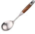 REDANT Big Stainless Steel Serving Spoons for Cooking - Metal Basting Spoon with Wooden Handle - Large Kitchen Spoon