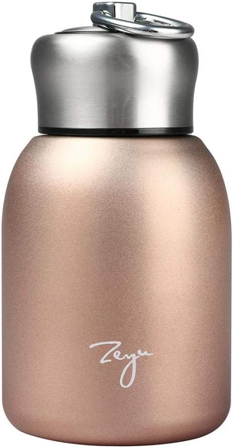 Gets Mini 9 oz Stainless Steel Water Bottle, 280ML Vacuum Insulated Leak Proof Sport Tumbler Cup (Rose Gold).