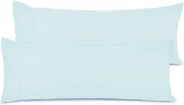 Nestl Body Pillow Cover - Soft Microfiber Lightweight Light Blue Pillowcase, 20x54 Inches, Set of 2