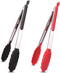 Webake Kitchen Tongs Set of 2 - Silicone Tongs in Pinch Test Grade, 12 Inch Cooking Tongs with Silicone Tips, Metal for