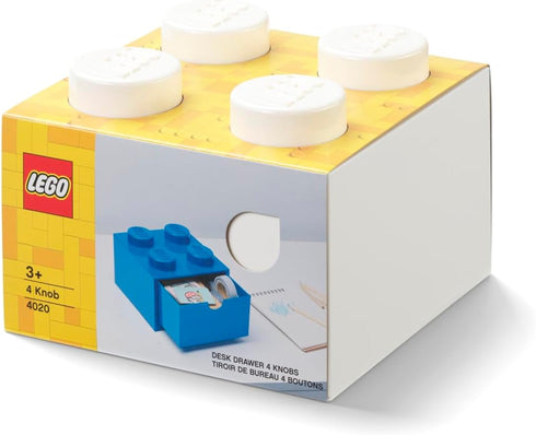 4 4-Stud 6.2 6.2 4.4 Room Copenhagen Lego Storage Brick Desk Drawer, Stackable Tabletop Storage Box, x x in, White