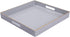 MAONAME Decorative Tray, Gray Serving Tray with Handles, Coffee Table Trays, Square