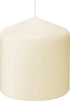 BOLSIUS 6 Ivory Pillar Candles Bulk - 3x3 Inches Set, 25+ Hours Clean Burning, Unscented Dripless Dinner Pillars