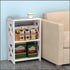 pikpuk Side Table, Narrow End Table with Storage Shelf, Minimalist Bedside Tables Nightstand, Small Bookshelf Bookcase