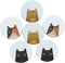 Coasters Set of 6 Round Ceramic Stone Absorbent Cute Cat Drinks Coasters
