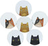 Coasters Set of 6 Round Ceramic Stone Absorbent Cute Cat Drinks Coasters