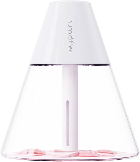 INVODA Mini Humidifiers, 260ml USB Personal Cool Mist Humidifier with Night Light, White