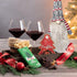 Doiaz 4 Pack Wine Covers Christmas Gnome Handmade Tomte Swedish Wine Bottle Toppers Decorative Santa Scandinavian Gift