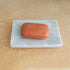 Natural Smooth Real Marble Soap Dish, Facial Sponge Holder with Draining Hole, White Carrara