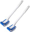 Toilet Brush Bowl Brush, Bathroom Brush for Deep Cleaning, Scratch-Free Curved Good Grip (2 Pack)