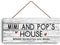 GUQFF 12x6 Inch New Mimi and Pop's House Sign, Distressed Style, Where Memories Are Made, Gift for Grandparents
