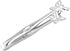 Stainless Steel Buffet Tongs, Food Grade Thickened Tongs for Cooking and Grilling (Butterfly Tongs Silver)