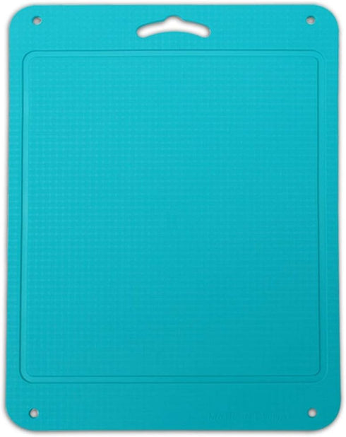 Silicone Chopping Mat, Flexible Thick Cutting Board, Food Grade Material, Non-Slipping, 12.6 x 9.6 inch (Blue)