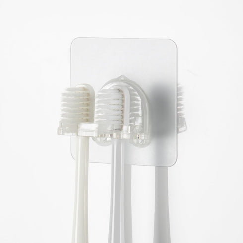 Toothbrush Holder 4 Packs - Clean Polycarbonate for Bathroom Shower, Wall Mounted, Easy Installation