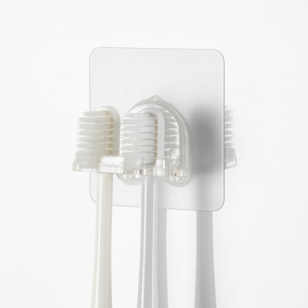 Toothbrush Holder 4 Packs - Clean Polycarbonate for Bathroom Shower, Wall Mounted, Easy Installation