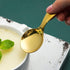 Short Handle Spoons Set of 6, 3.5 Inches Stainless Steel Mini Salt Spoons for Dessert, Tea, Coffee, Cake
