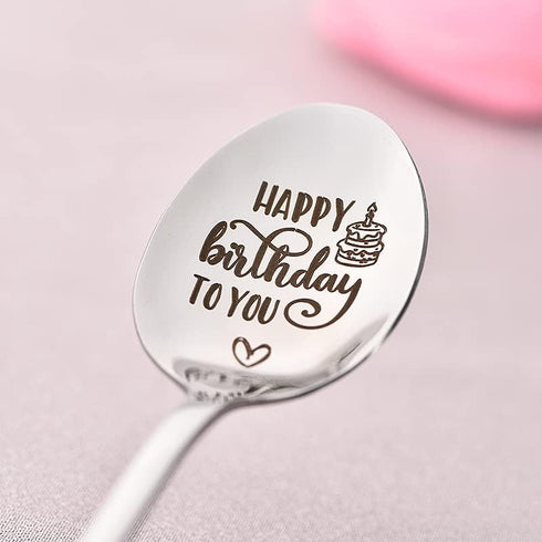 Birthday Spoon Gifts for Women Men, Happy Birthday To You Spoons for Best Friend Daughter Son