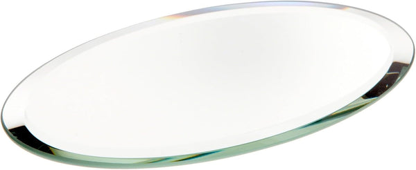 Plymor 3" x 5" Oval Beveled Glass Mirror, 3mm Thick, Pack of 3