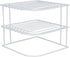 3-Tier Counter Home Basics Kitchen Corner Shelf and Cabinet Organizer Heavy Duty Wire Shelf in White